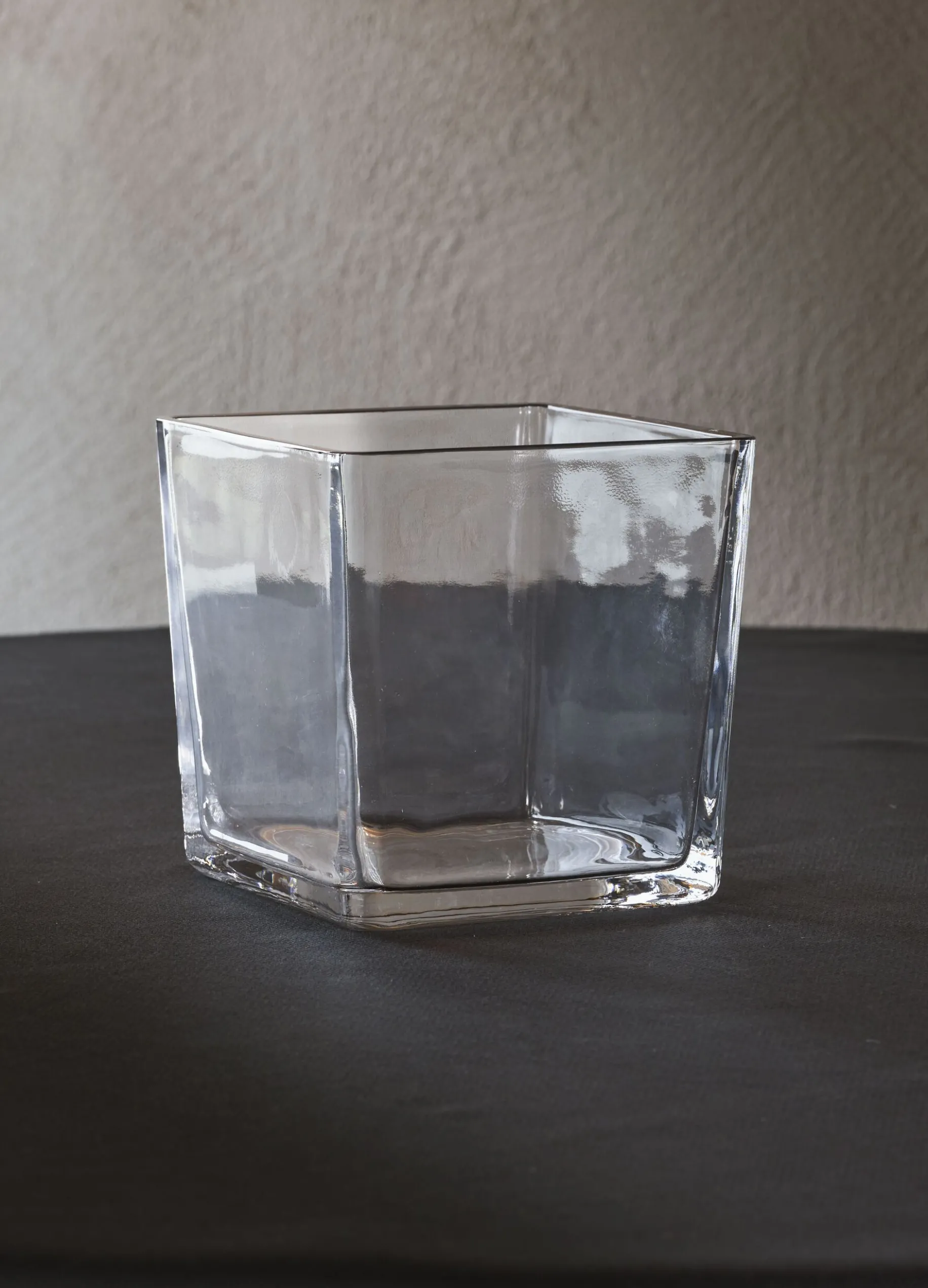 Vaso squadrato medio in vetro spesso