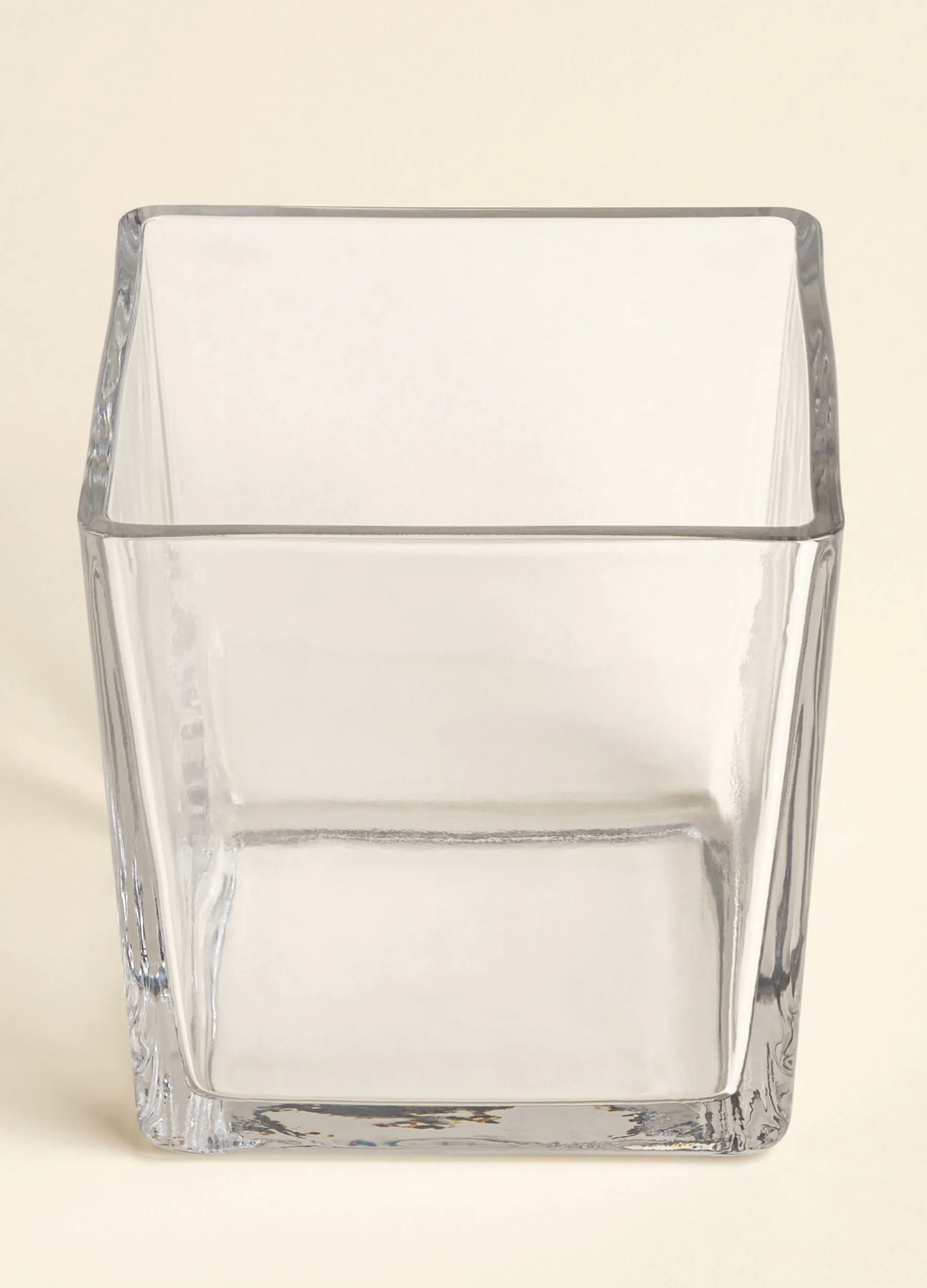 Vaso squadrato medio in vetro spesso