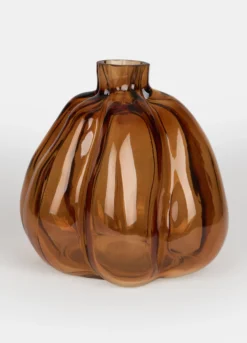 Vaso zucca in vetro trasparente