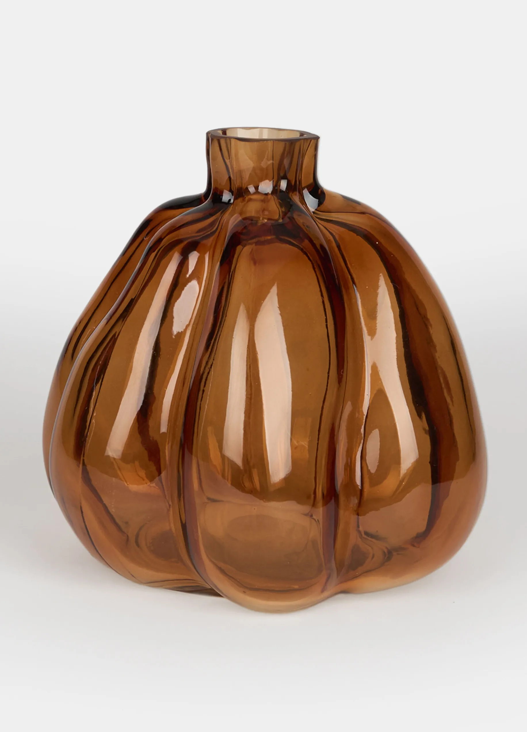 Vaso zucca in vetro trasparente