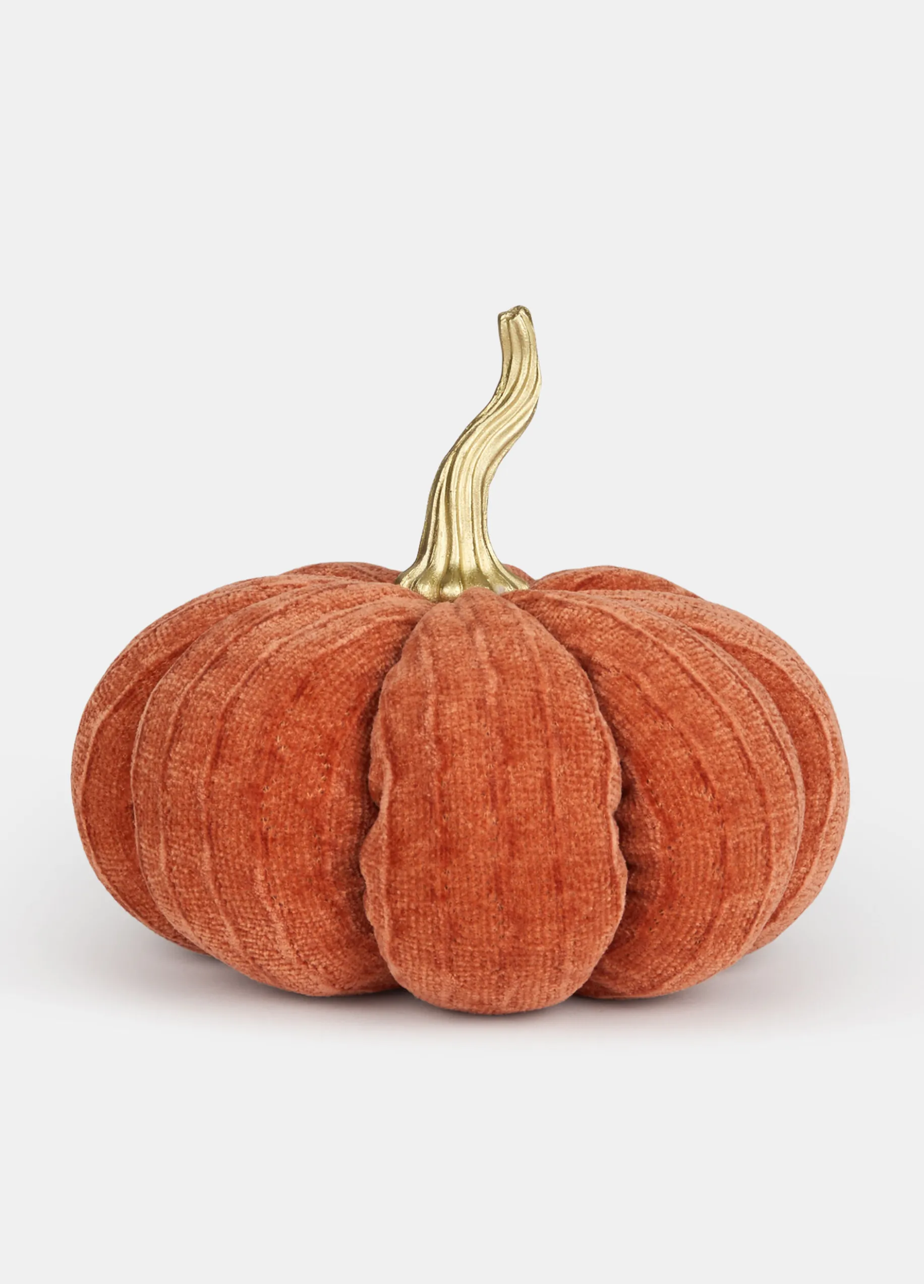 Zucca decorativa grande con dettaglio oro
